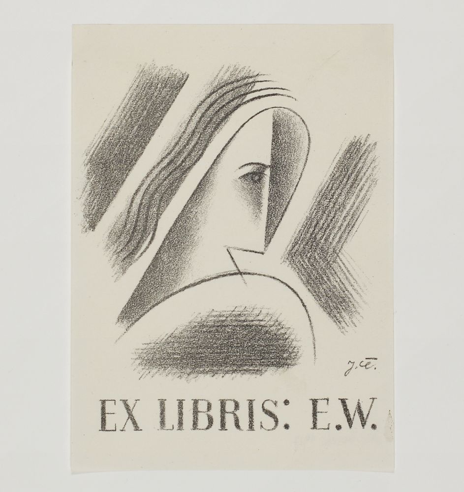 Lithographie Capek - Exlibris E.W. 