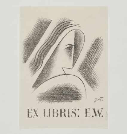 Lithographie Capek - Exlibris E.W. 
