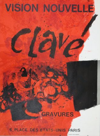 Lithographie Clavé - Exposition 1972 (gravures)