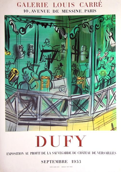 Lithographie Dufy - Exposition au Profit de la Sauvegarde du Chateau de Versailles