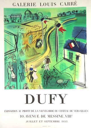 Lithographie Dufy - Exposition au Profit de La Sauvegarde du Chateau de Versailles
