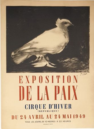 Lithographie Picasso - Exposition de la Paix