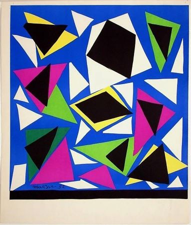 Lithographie Matisse - Exposition Galerie Kléber 1952. Épreuve de luxe avant la lettre sur vélin d'Arches