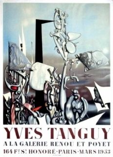 Affiche Tanguy - Exposition Galerie Renou et Poyet 