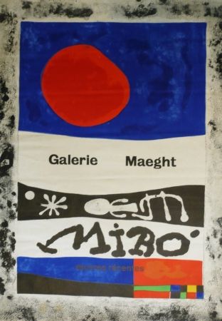 Lithographie Miró - Exposition Maeght MOURLOT 1953