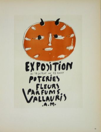 Lithographie Picasso (After) - Exposition Poteries Fleurs Parfums 1948