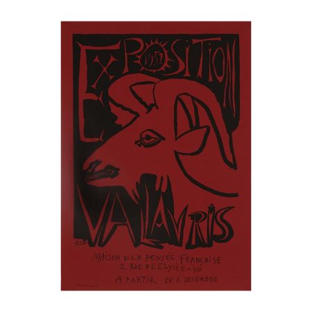 Lithographie Picasso - Exposition Vallauris, Maison de la Pensée Française, Paris , 1952