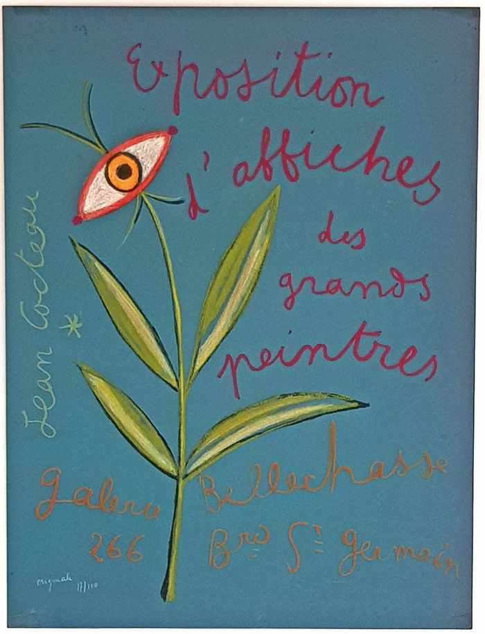 Lithographie Cocteau - Expositions D'affiches des Grands Peintre 