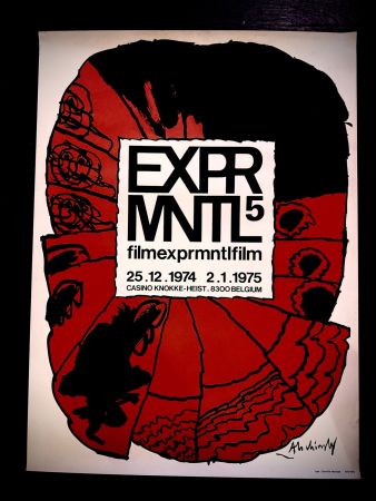 Affiche Alechinsky - EXPRMNTL5  KNOKKE 1973