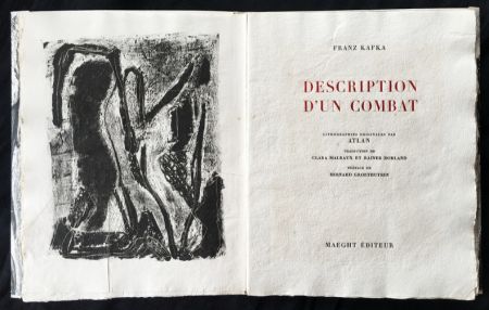 Livre Illustré Atlan - F. Kafka. DESCRIPTION D'UN COMBAT. Lithographies originales d'Atlan (1946)