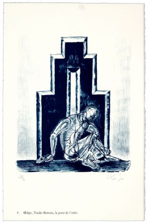 Lithographie Nørgaard - F. Œdipe, Tender Bottoms, la porte de l'enfer.