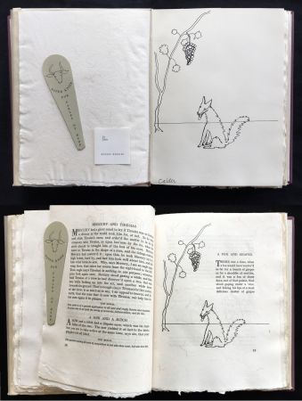 Livre Illustré Calder - FABLES OF ÆSOP (1931), 1 des 50 avec dessin original.