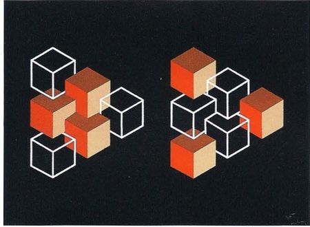 Lithographie Molins - Falsaciones del triangulo de Penrose 5