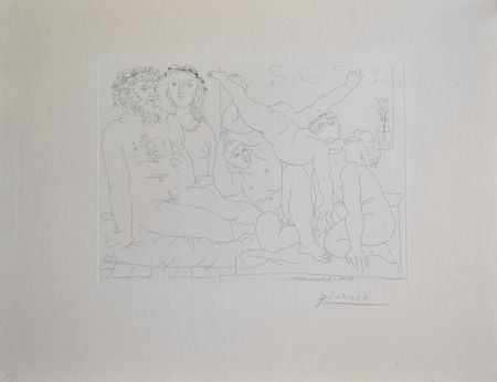 Gravure Picasso - Famille de Saltimbanques (B163 Vollard)