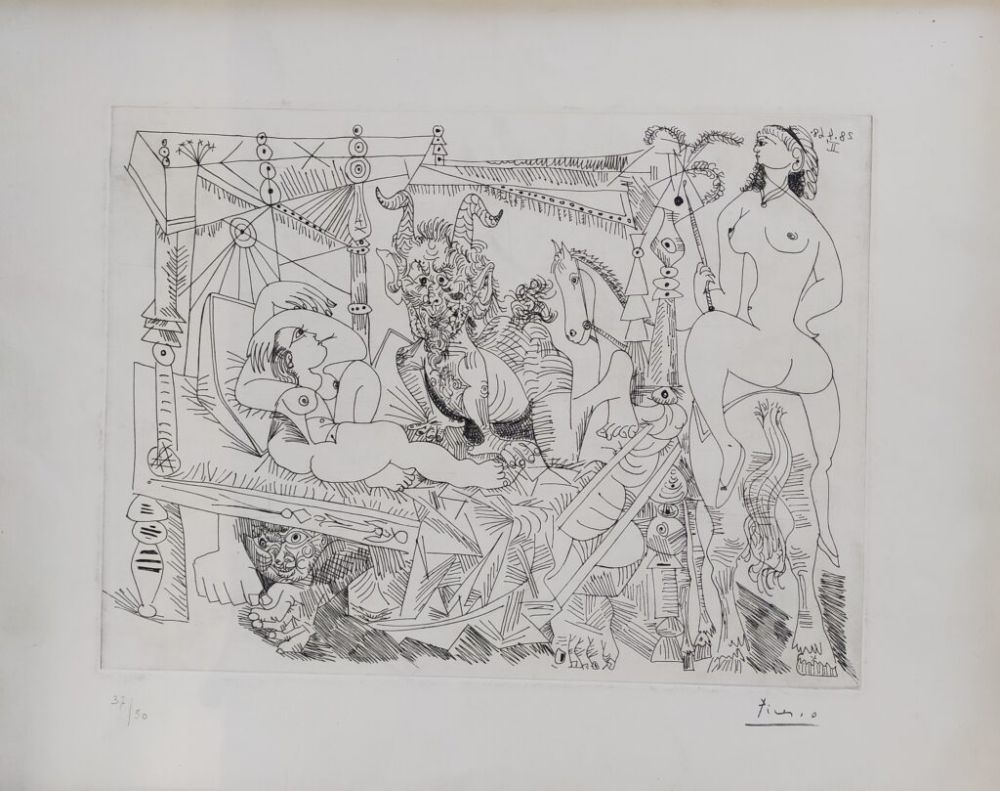 Eau-Forte Picasso - Fantasia, nello stile del 