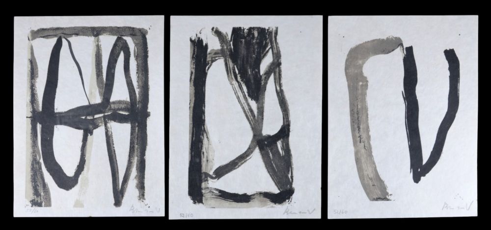 Lithographie Van Velde - Fantasmes, Triptyque, 1978 - Hand-signed