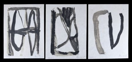Lithographie Van Velde - Fantasmes, Triptyque, 1978 - Hand-signed