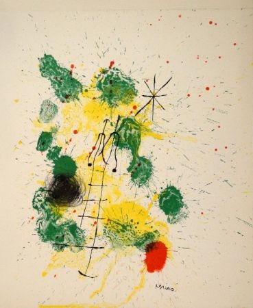 Lithographie Miró - Farblithographie für “Kronenhalle 1862-1922-1962”