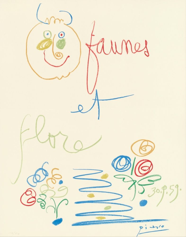 Lithographie Picasso - Faunes et Flore 1960