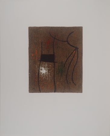 Lithographie Miró -  Femme abstraite