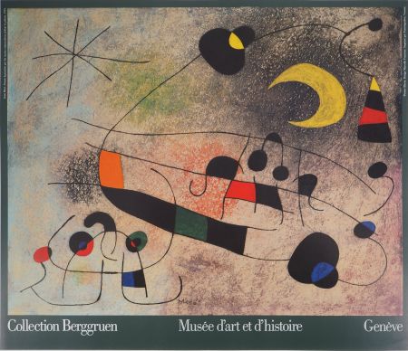 Livre Illustré Miró - Femme abstraite sous la Lune