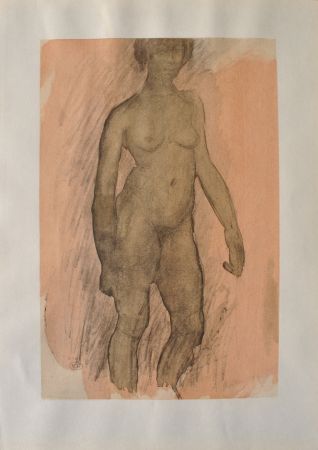 Gravure Rodin - Femme africaine nue