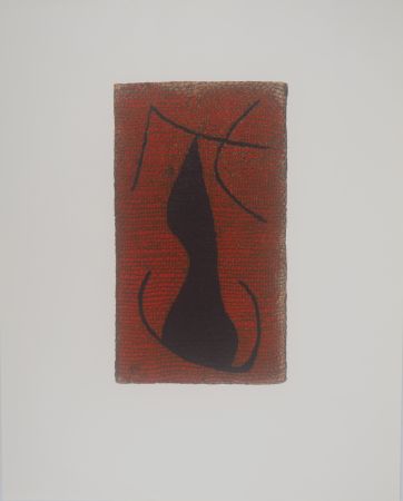 Lithographie Miró - Femme allongée