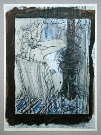 Lithographie Braque (After) - Femme assise