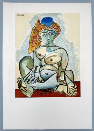 Lithographie Picasso - Femme au Bonnet 