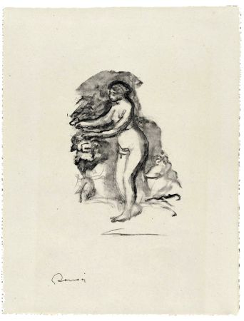 Lithographie Renoir - Femme au cep de vigne
