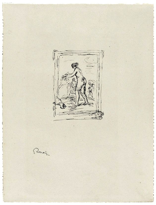 Lithographie Renoir - Femme au cep de vigne, 2e variante