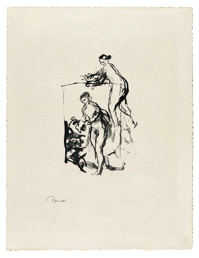Lithographie Renoir - Femme au cep de vigne, 3e variante