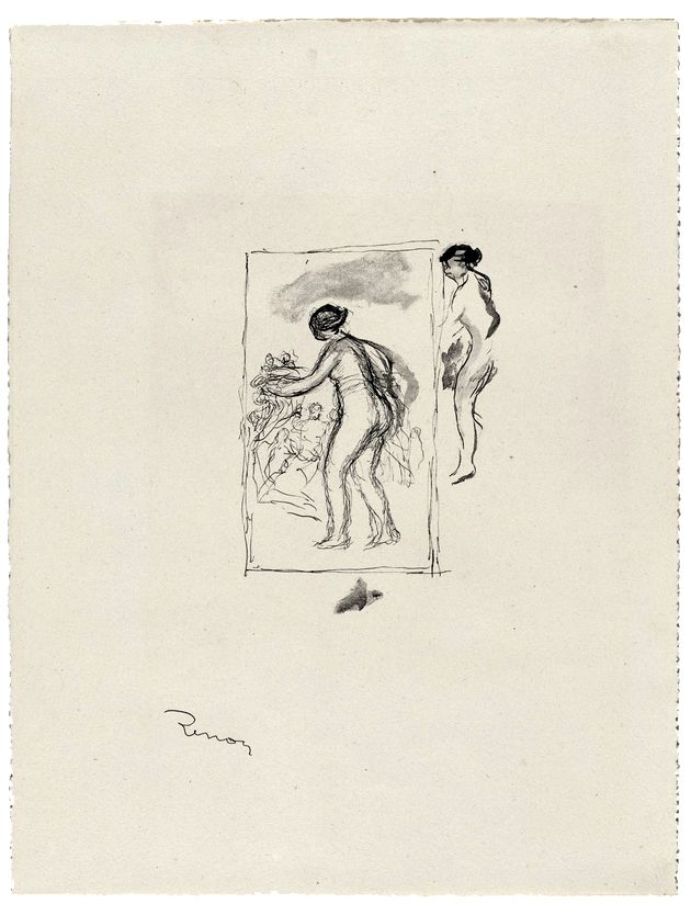 Lithographie Renoir - Femme au cep de vigne, 4e variante