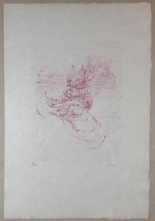 Gravure Bellmer - Femme au Chapeau D'Oisseau
