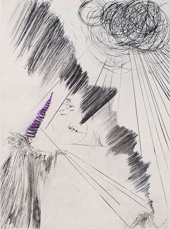 Gravure Dali - Femme au Clown (Woman with a Clown)