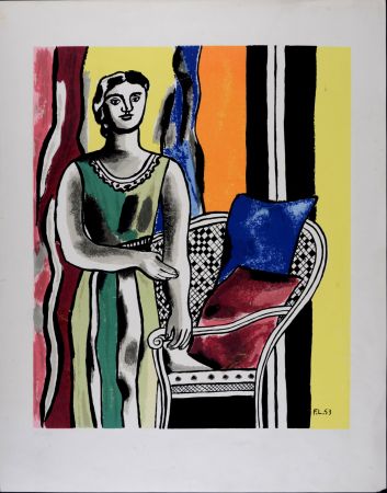 Sérigraphie Leger - Femme au fauteuil, 1953