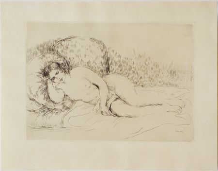 Eau-Forte Renoir - Femme couchée, tournée à gauche