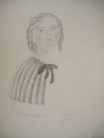 Lithographie De La Fresnaye - Femme cubiste à la capeline