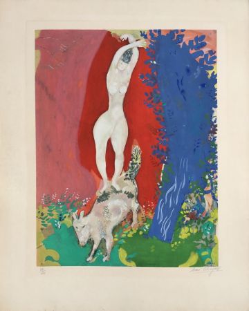 Lithographie Chagall - Femme de Cirque (Circus Woman)