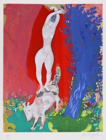 Lithographie Chagall - Femme de Cirque (Circus Woman), c. 1960
