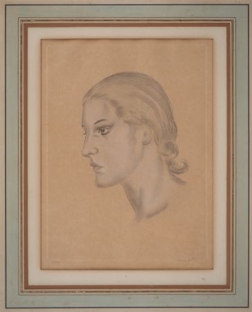 Eau-Forte Foujita - Femme de profil