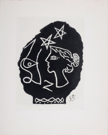 Gravure Braque - Femme de profil, 1947