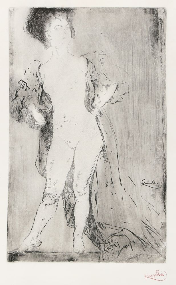 Gravure Kupka - Femme Debout