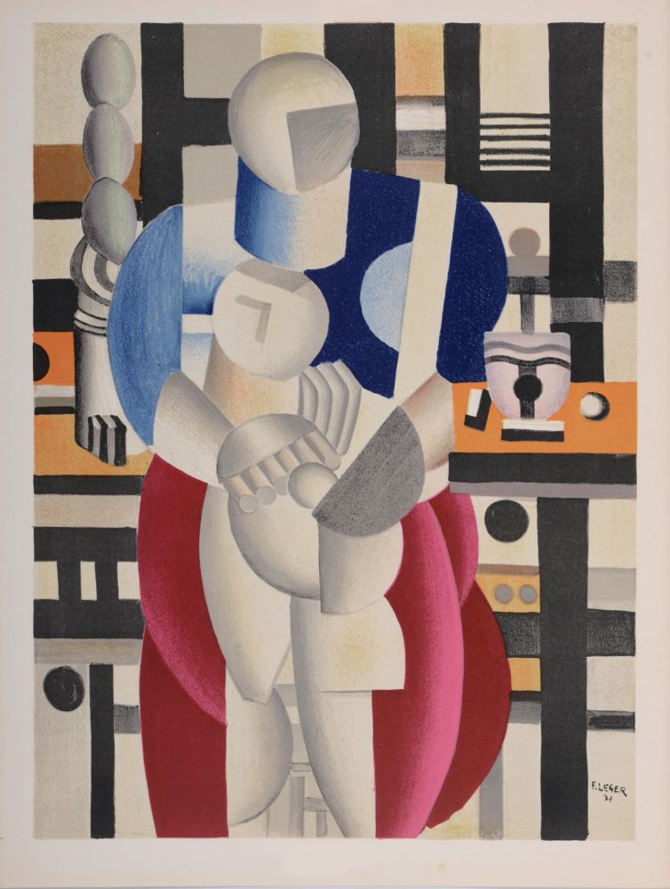 Lithographie Leger - Femme et enfant, 1955