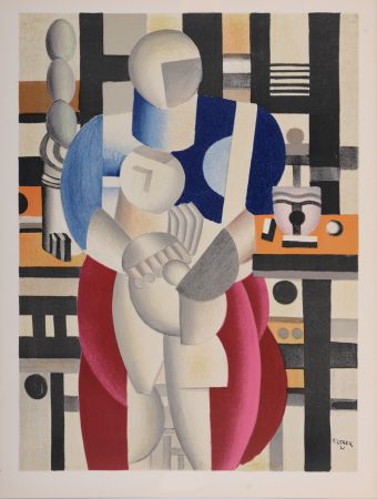 Lithographie Leger - Femme et enfant, 1955