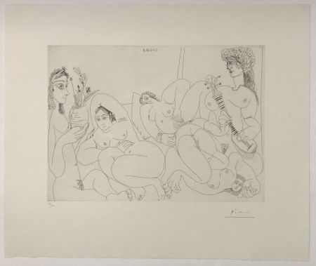 Aquatinte Picasso - Femme faisant la sieste au soleil