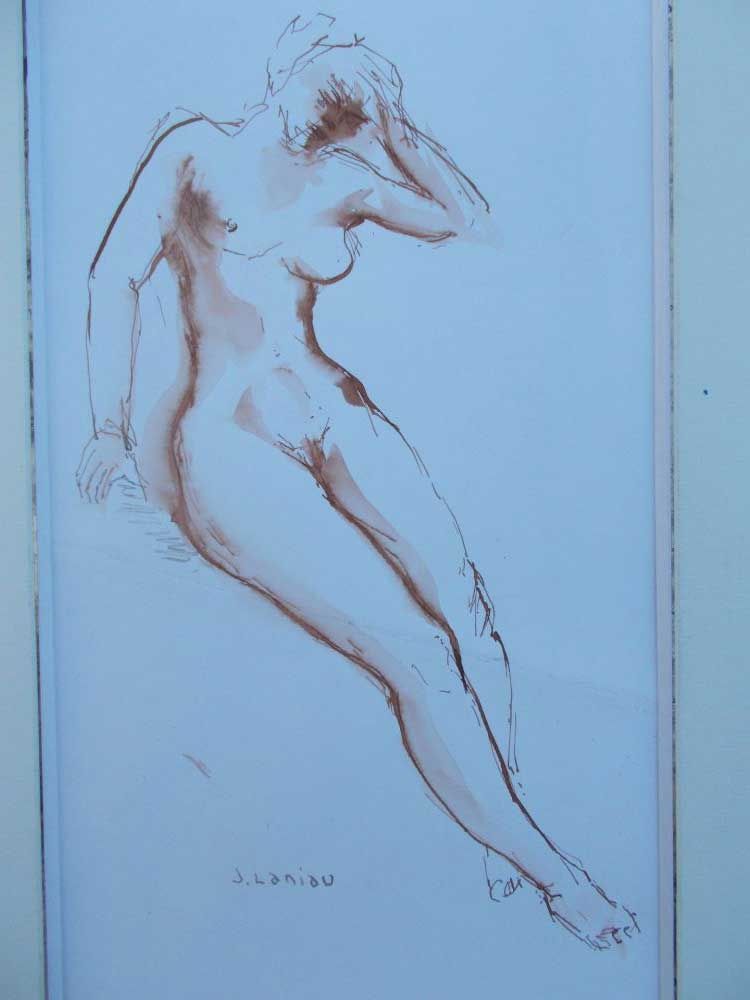 Aquatinte Laniau - Femme nue