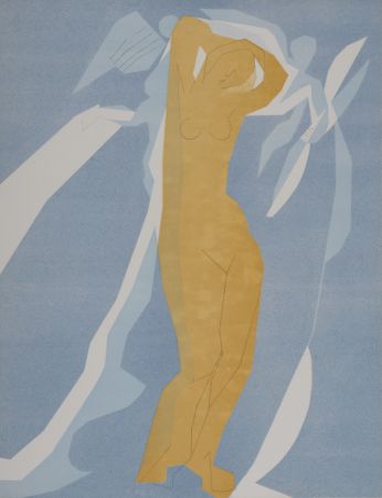 Lithographie Beaudin - Femme nue, 1962