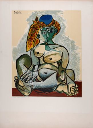 Lithographie Picasso (After) - Femme nue au bonnet turc, 1974