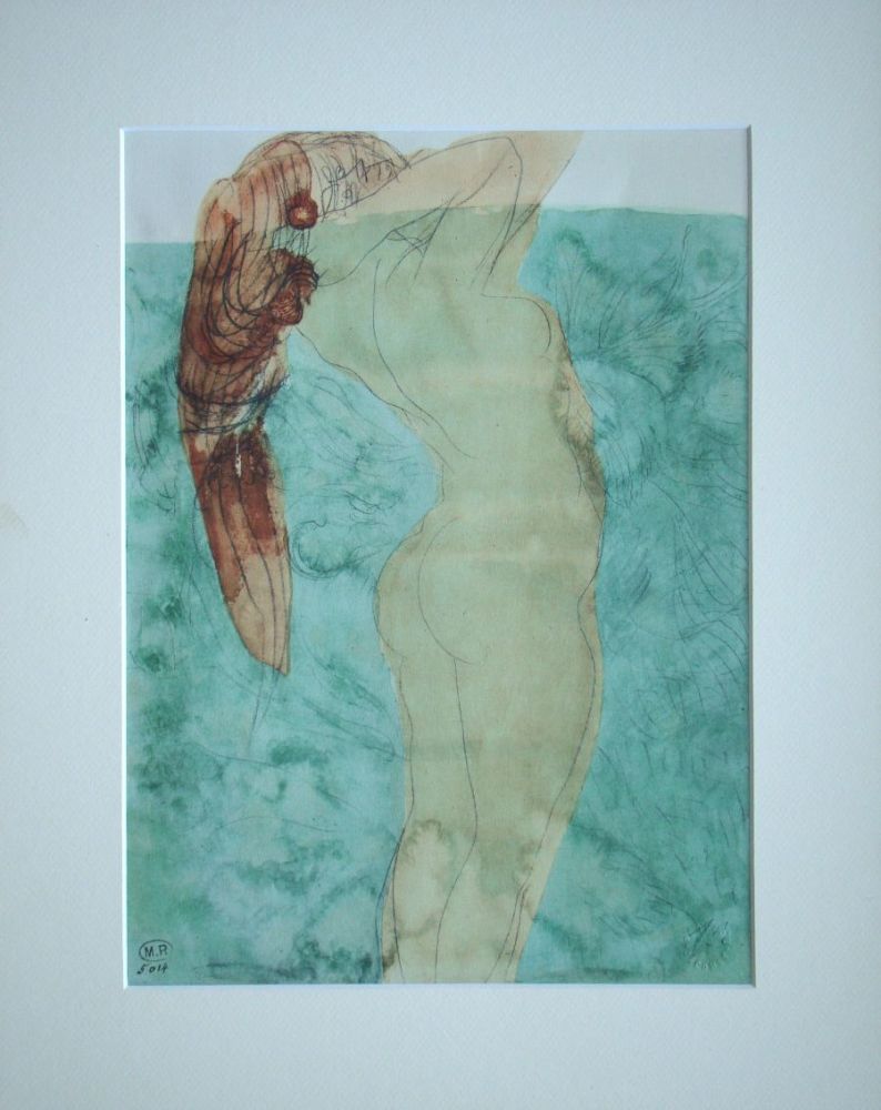 Sérigraphie Rodin - Femme nue debout